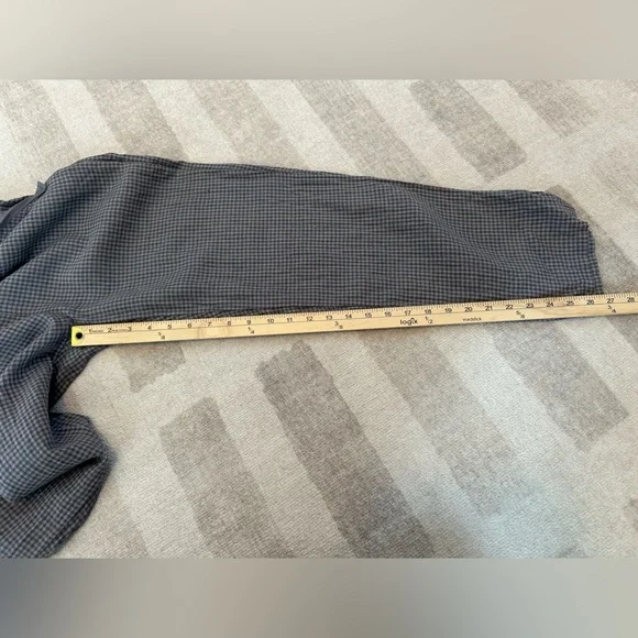 Eileen Fisher Women’s Linen Checkered Drawstring Ankle Pants (Size XS) - Picture 8 of 8